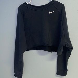 Cropped Black Nike Crewneck